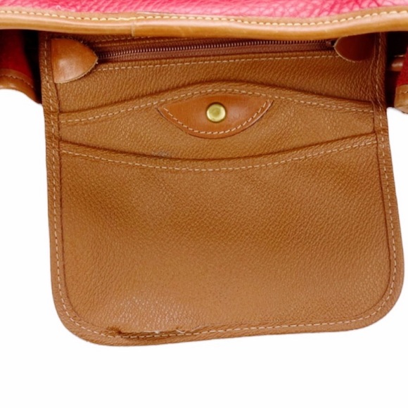 Vintage Dooney & Bourke Dover Drawstring Case Shoulder Crossbody Bag Red - Picture 7 of 16